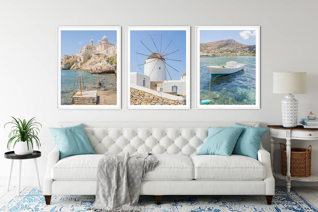 Bringing the Greek Islands Home: Decorating with Colorful Travel Photography Prints