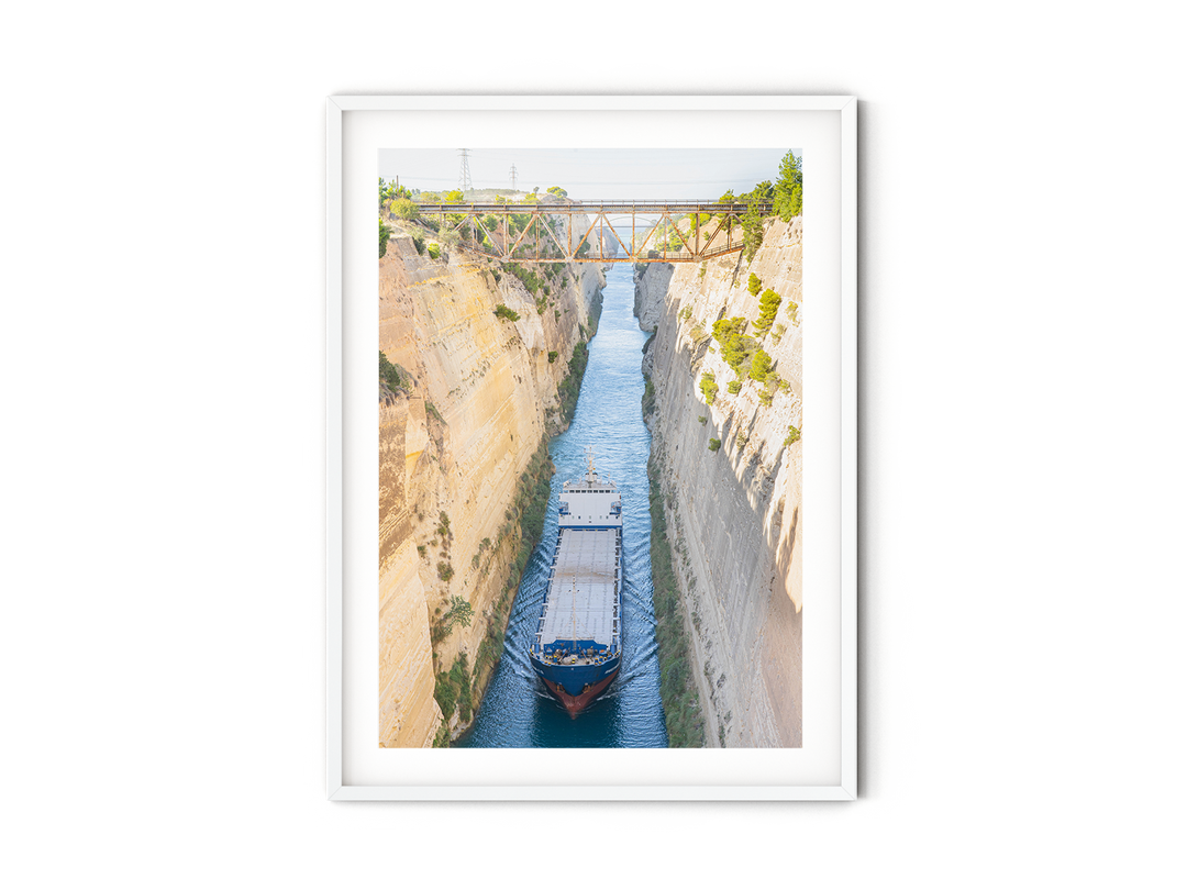 Ship in Corinth Canal | Fine Art Photography Print