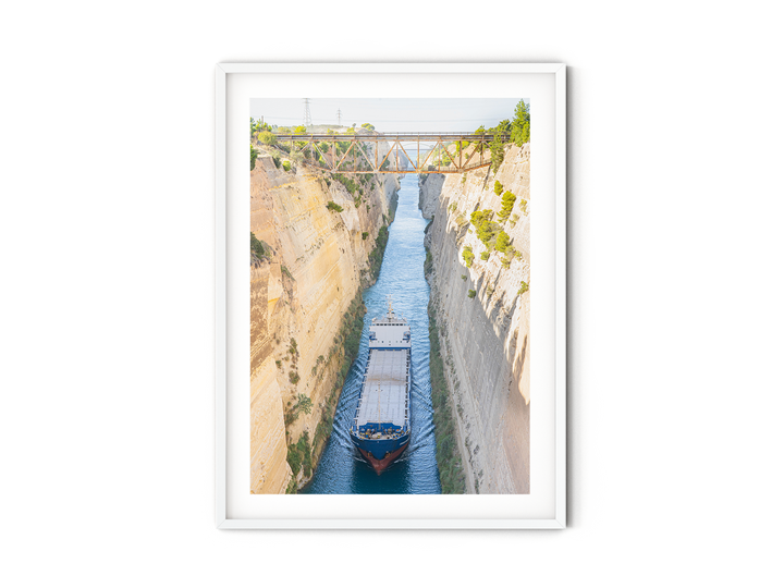 Ship in Corinth Canal | Fine Art Photography Print