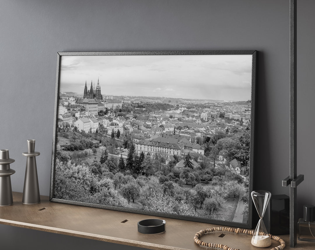 Prague Skyline | Black & White Fine Art Photography Print