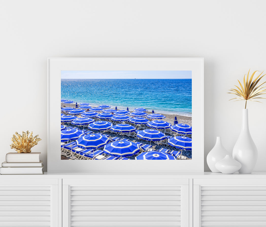 Nice Beach Umbrellas II | Fine Art Photography Print