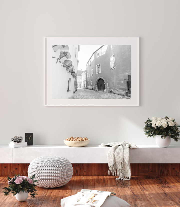 Old Town of Budapest | Black & White Fine Art Photography Print
