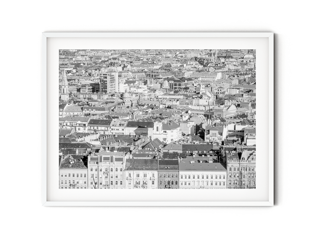 View of Budapest | Black & White Fine Art Photography Print