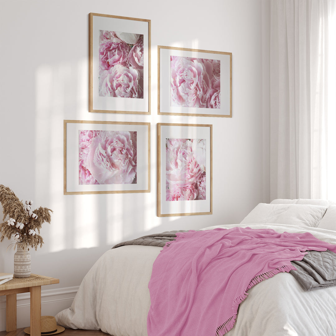 Pink Peonies Gallery Wall III | Fine Art Photography Print Set