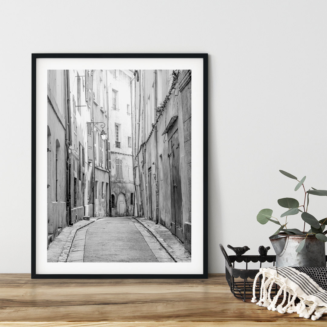 French Alleyway | Black & White Fine Art Photography Print