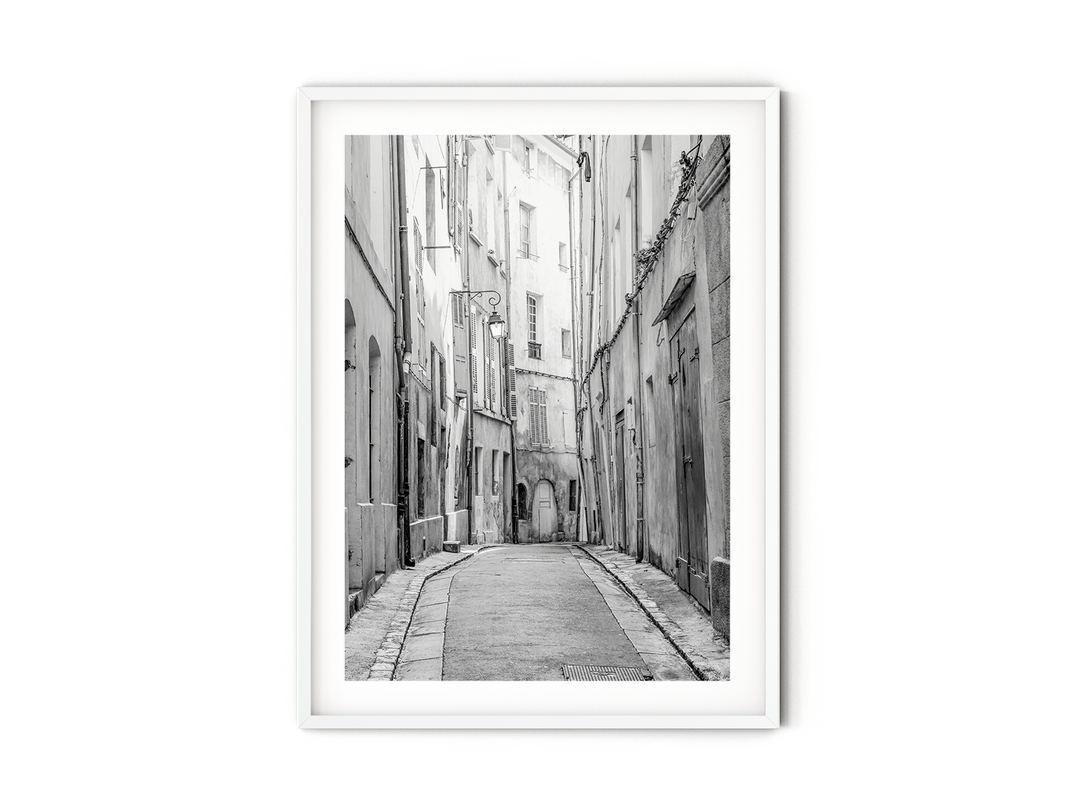 French Alleyway | Black & White Fine Art Photography Print