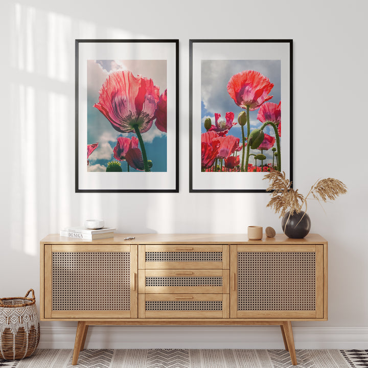 Red Poppy Flower Gallery Wall | Fine Art Photography Print Set