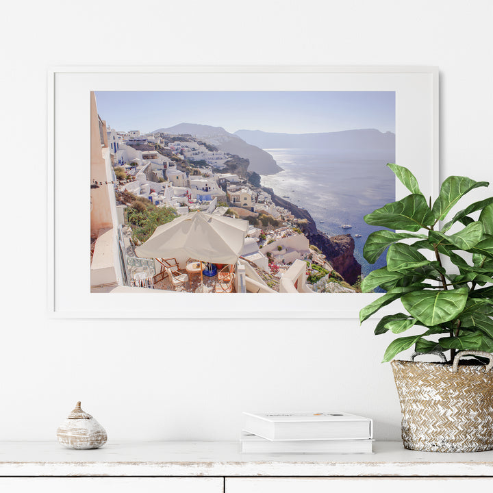Panoramablick über Santorin | Fine Art Poster Print