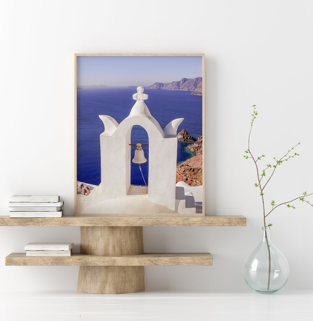 Kirchenturm in Santorin | Fine Art Poster Print
