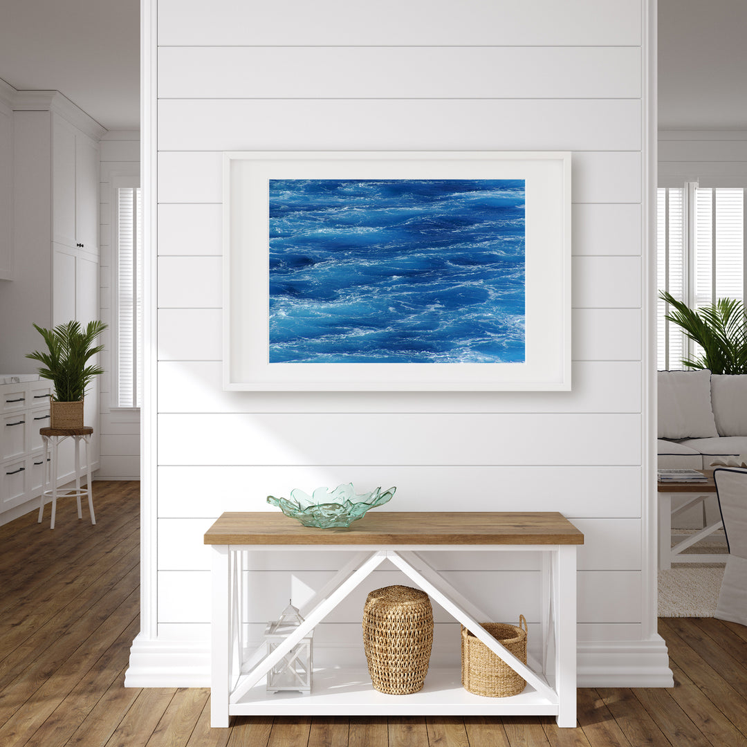 Abstrakter blauer Ozean | Fine Art Poster Print