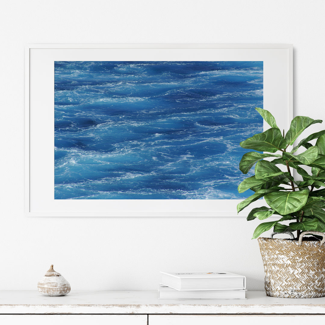 Abstrakter blauer Ozean | Fine Art Poster Print