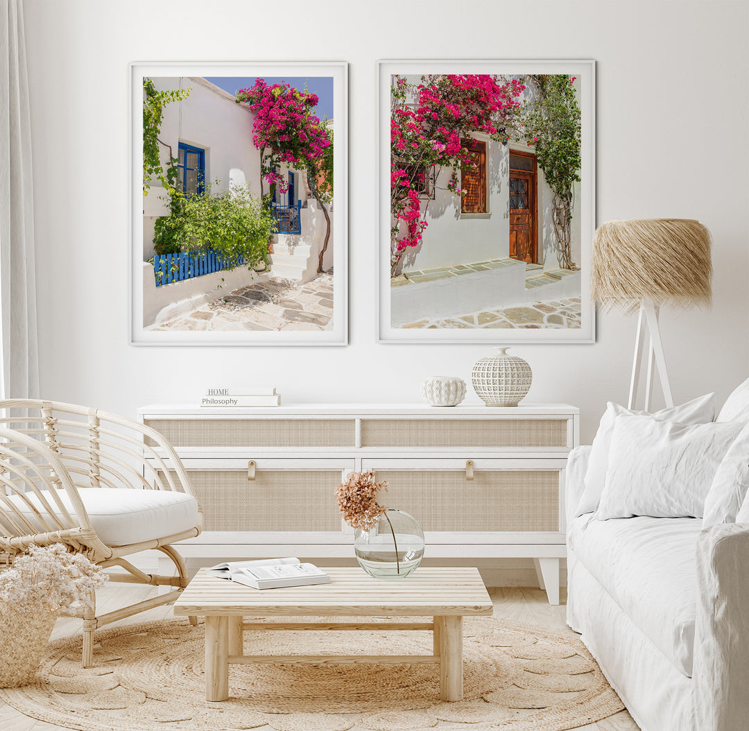 Straßen von Paros Bilderwand | Fine Art Poster Set