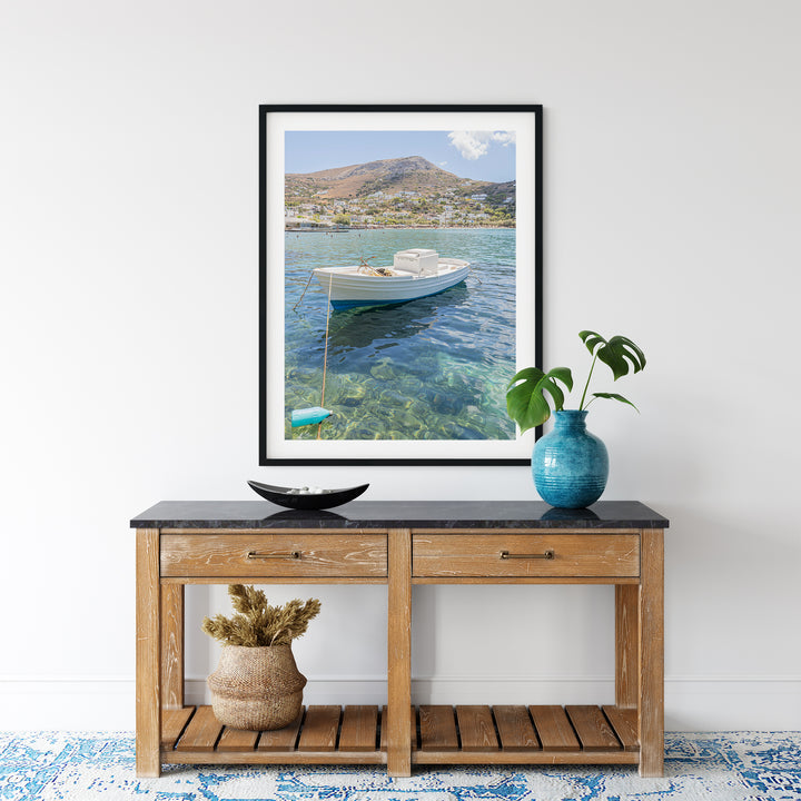 Fischerboot in Syros | Fine Art Poster Print
