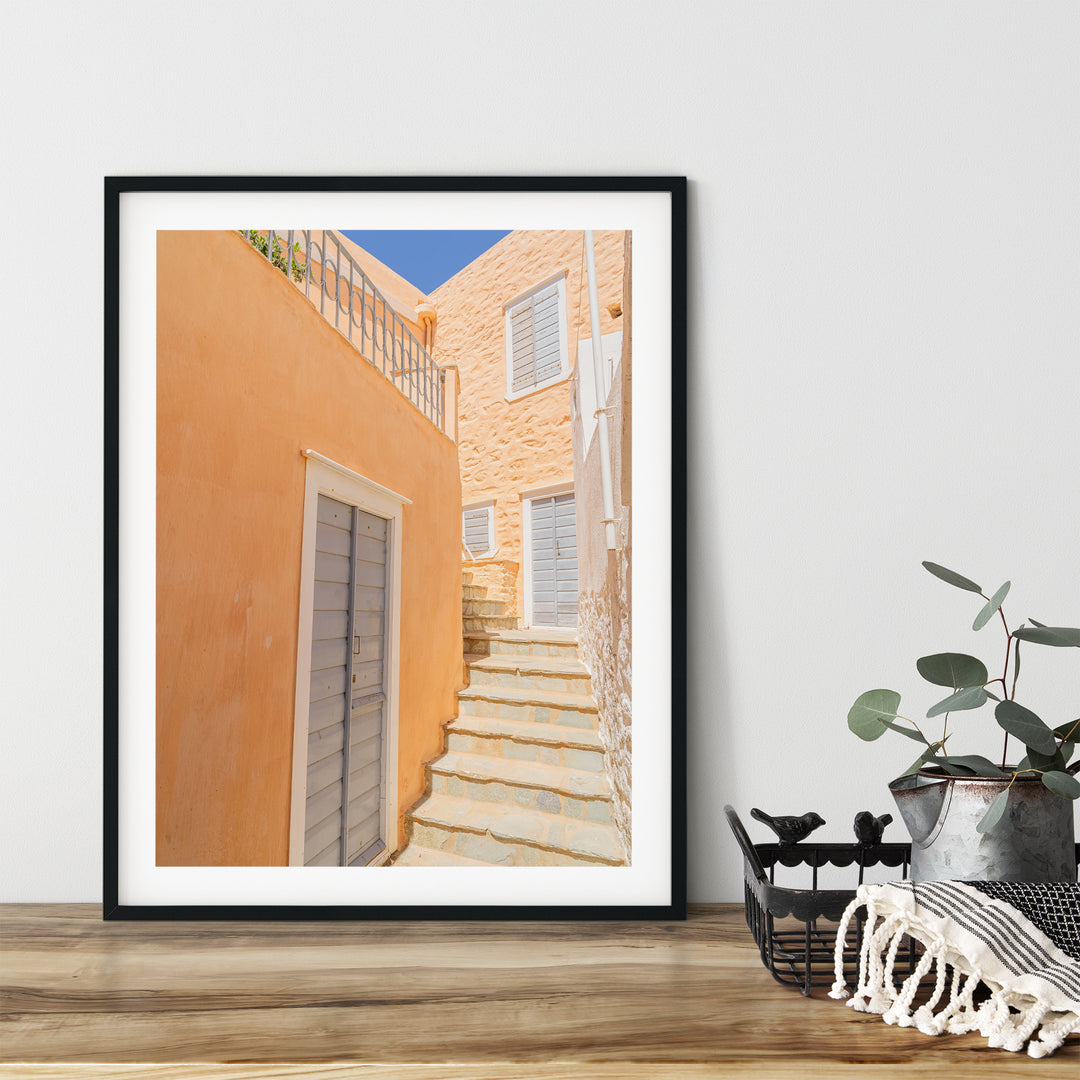 Oranges Haus in Syros | Fine Art Poster Print