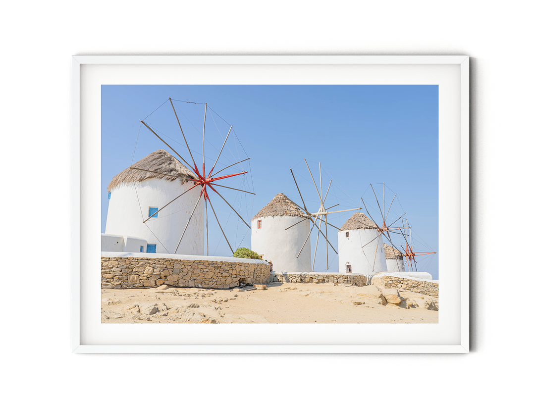 Windmühlen von Mykonos | Fine Art Poster Print