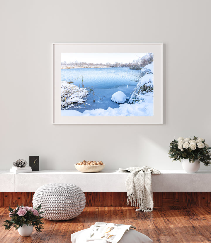 Winterliches Seeufer | Fine Art Poster Print