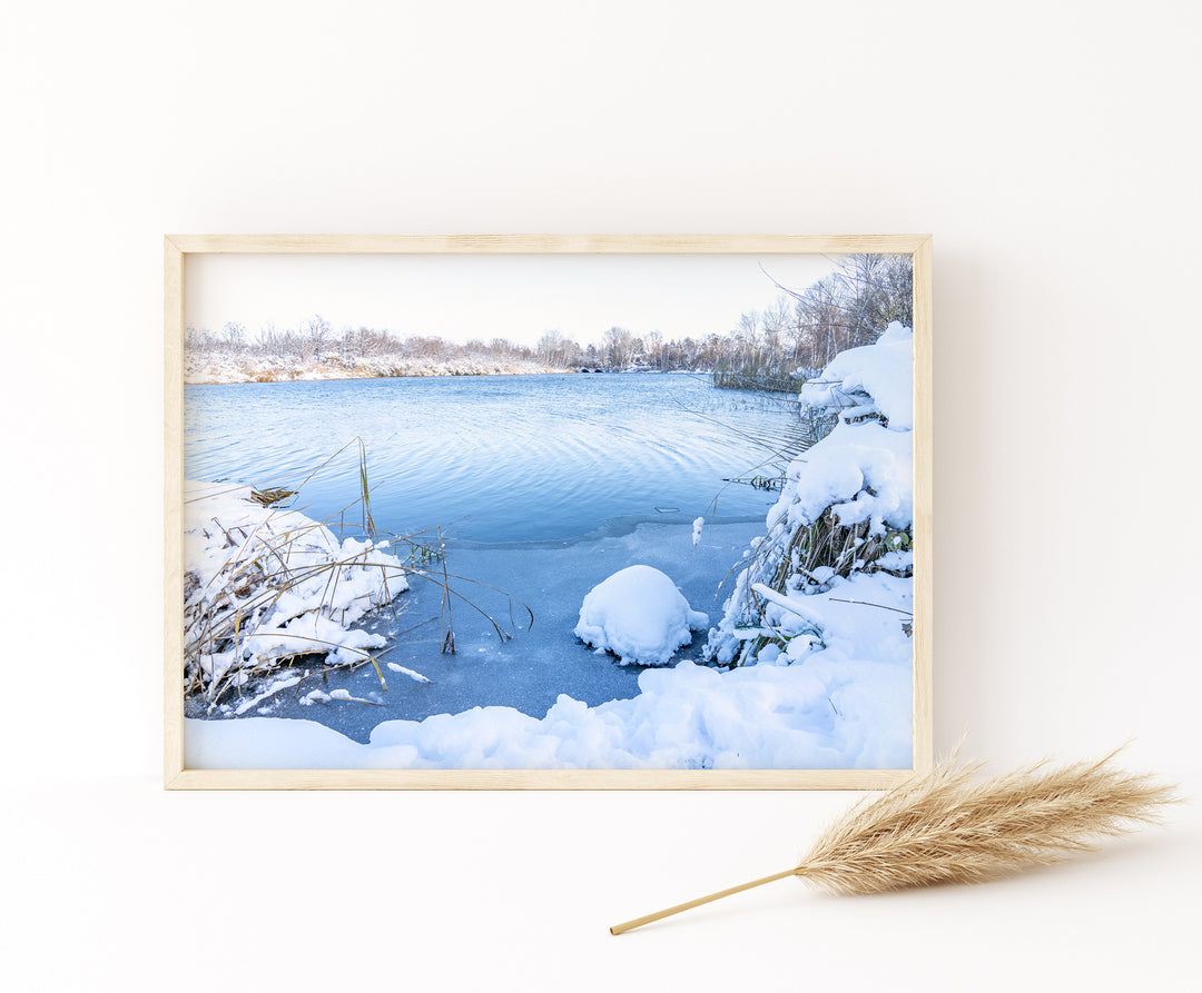 Winterliches Seeufer | Fine Art Poster Print