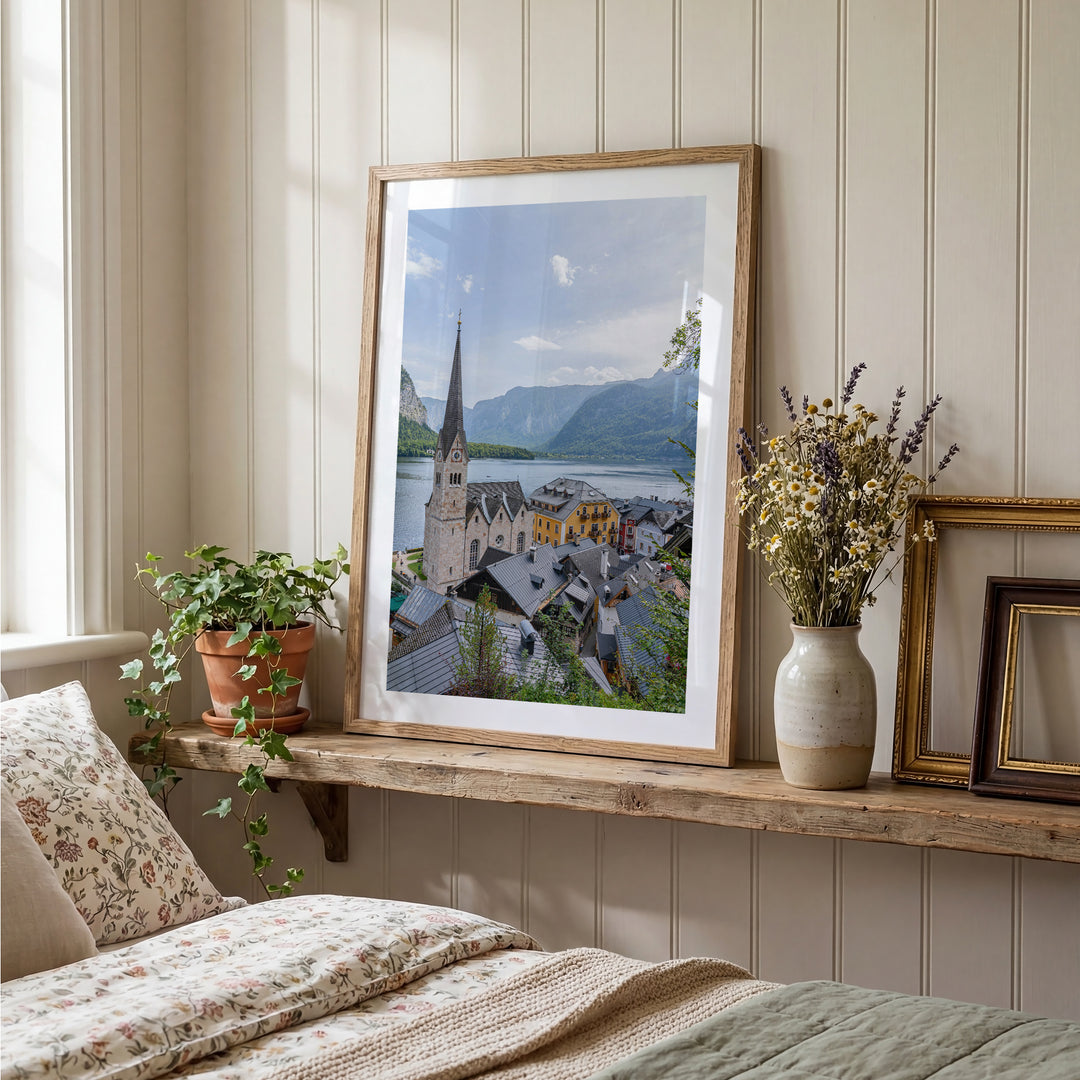 Hallstatt Church by the Lake | Fine Art Photography Print