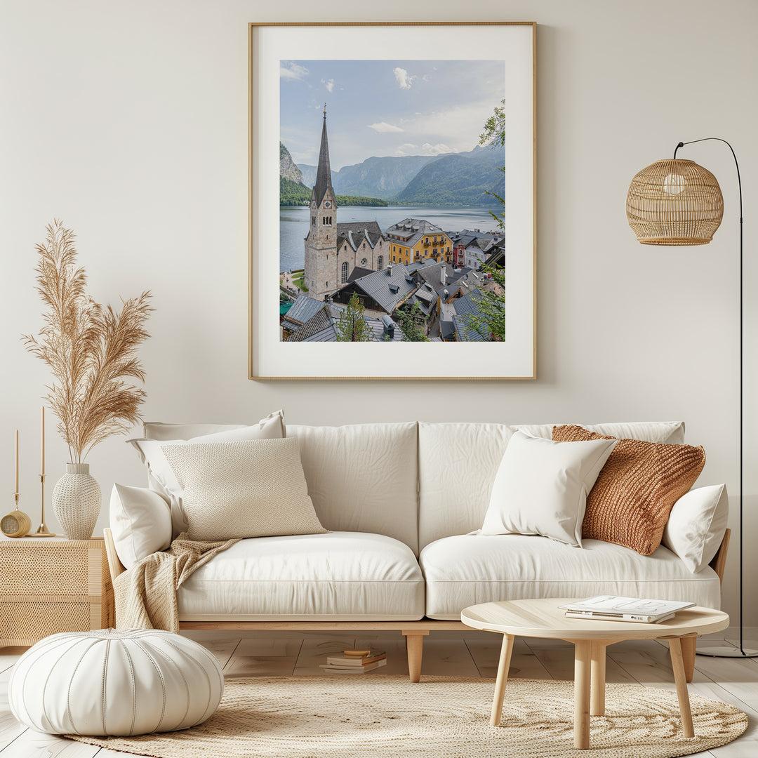 Hallstatt Church by the Lake | Fine Art Photography Print