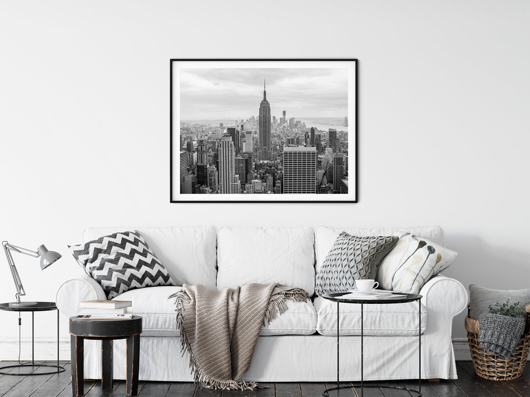 New York Skyline I | Schwarzweißer Fine Art Poster Print