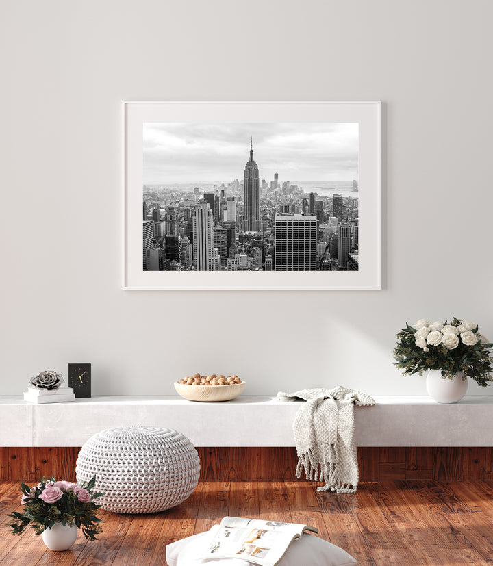 New York Skyline I | Schwarzweißer Fine Art Poster Print
