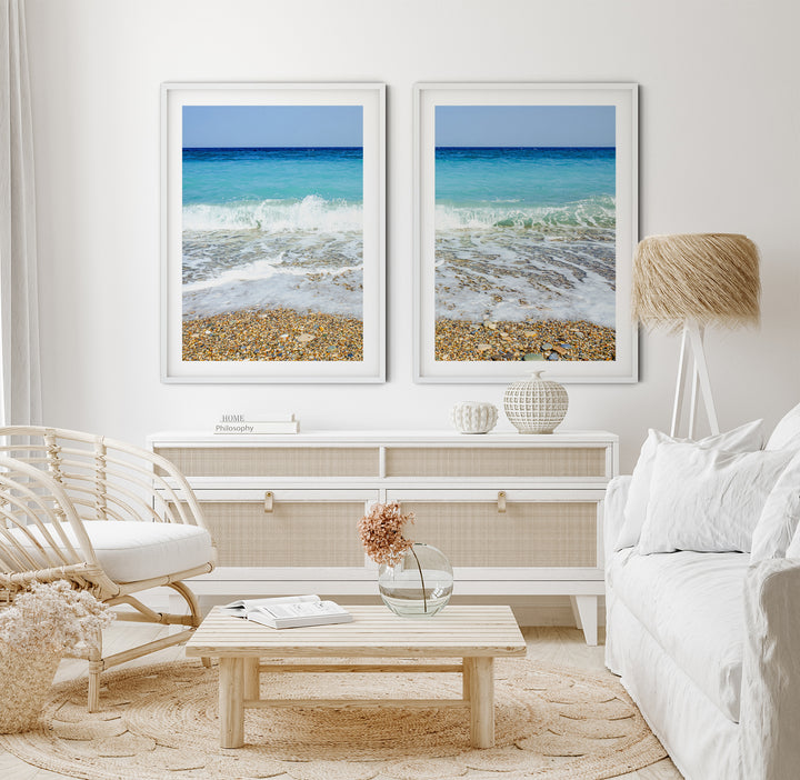 Wellen am Strand Bilderwand | Fine Art Poster Print Set