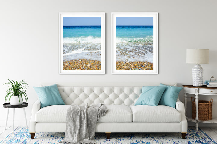 Wellen am Strand Bilderwand | Fine Art Print Set