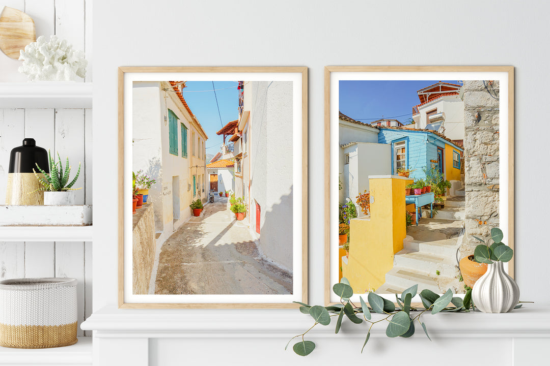 Dorf auf Samos Bilderwand | Fine Art Poster Print Set