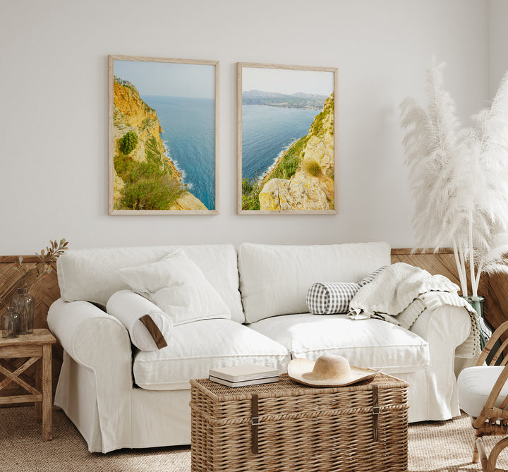 Französische Riviera Küste Bilderwand | Fine Art Poster Print Set