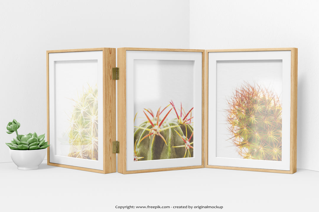 Grüner Kaktus Bilderwand I | Fine Art Poster Print Set