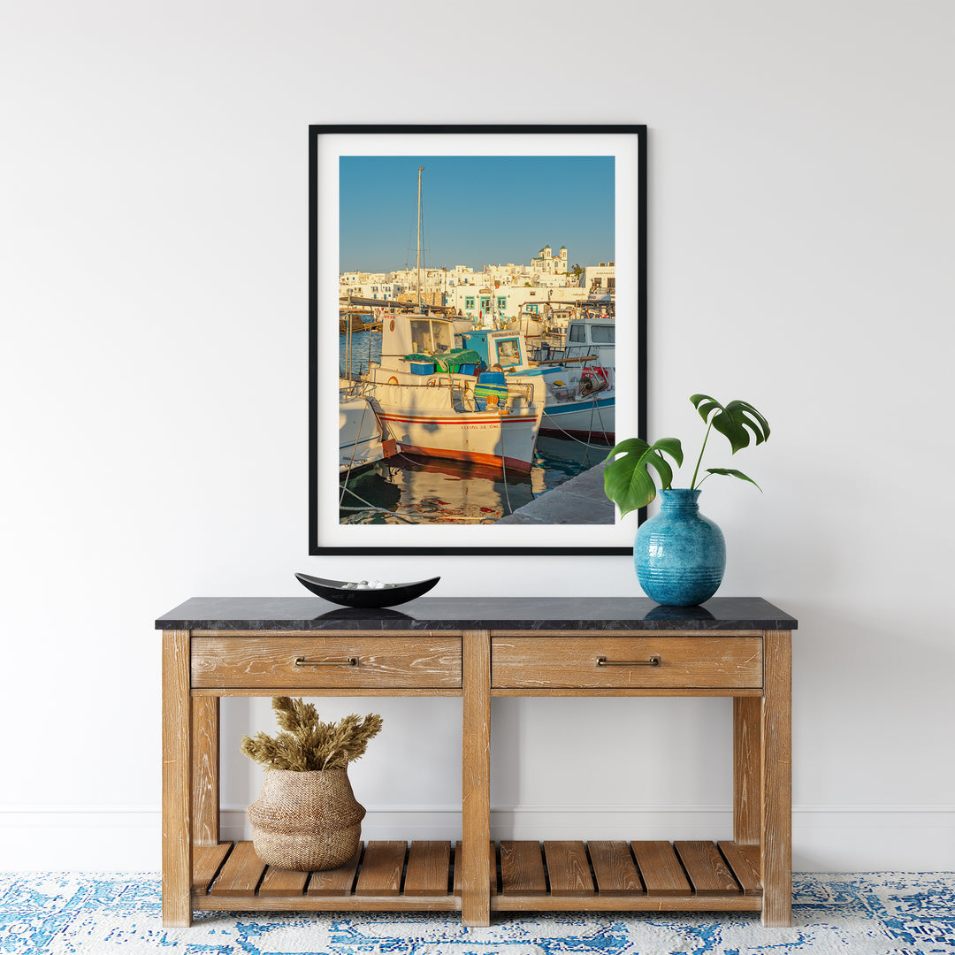 Griechische Inseln Fischerboote | Fine Art Poster Print