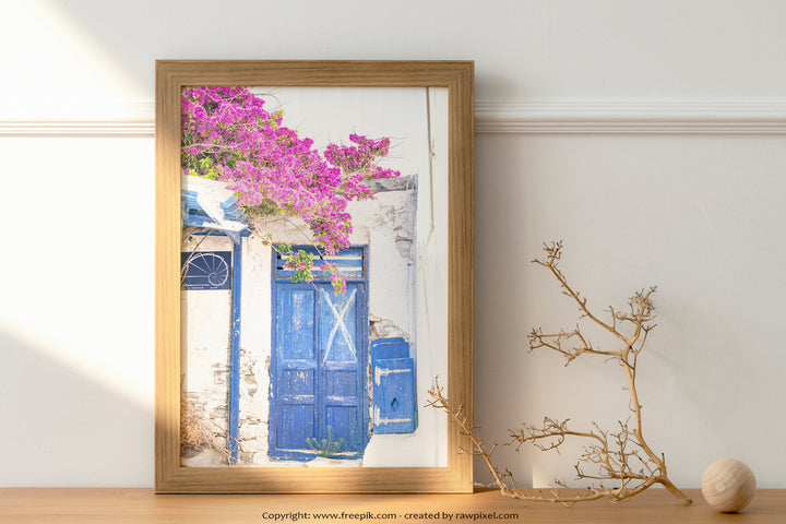 Rustikale blaue Tür | Fine Art Print