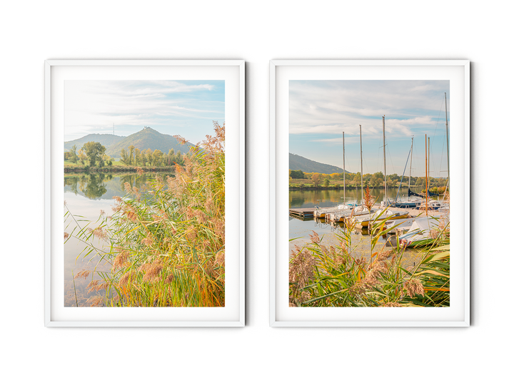 Ruhige Herbstlandschaft Bilderwand | Fine Art Print Set