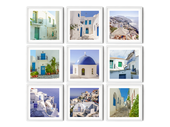 Griechische Inseln Bilderwand III | Fine Art Print Set