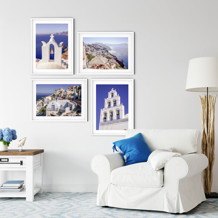 Insel Santorin Bilderwand | Fine Art Print Set