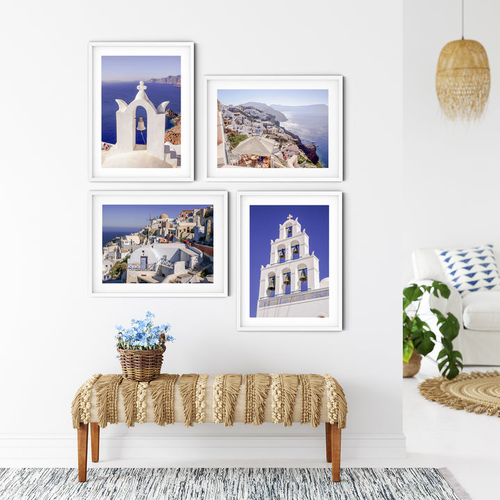 Insel Santorin Bilderwand | Fine Art Print Set