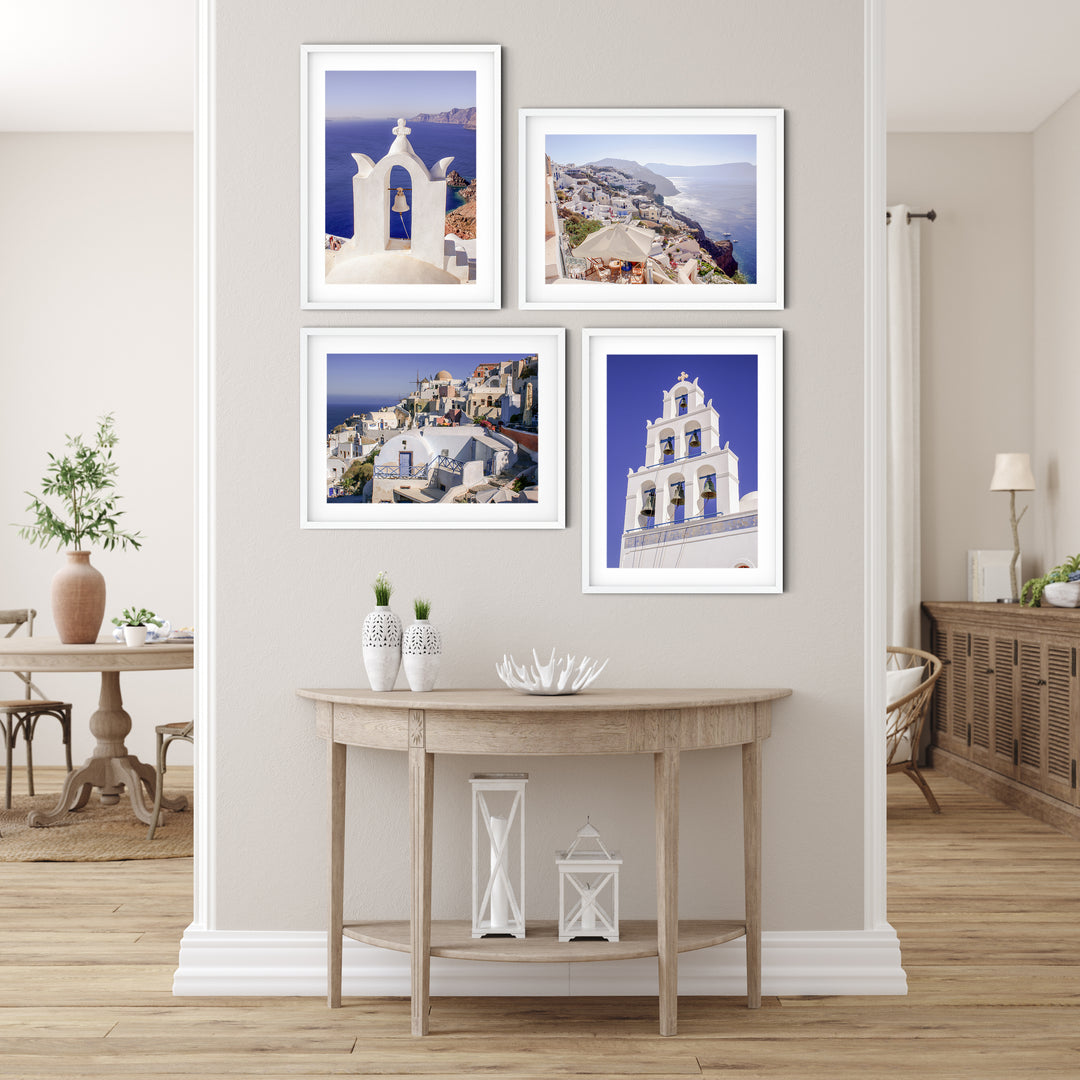 Insel Santorin Bilderwand | Fine Art Poster Print Set